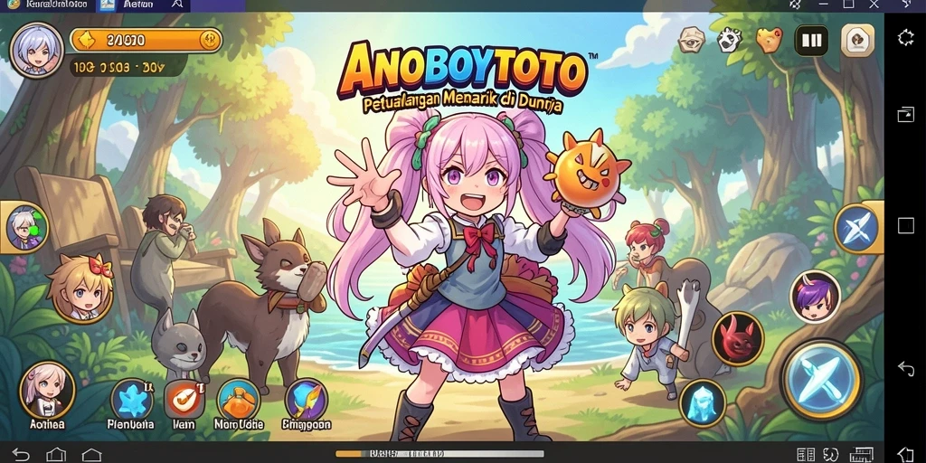 Tampilan gameplay menarik dari ANOBOYTOTO dengan karakter Anime.