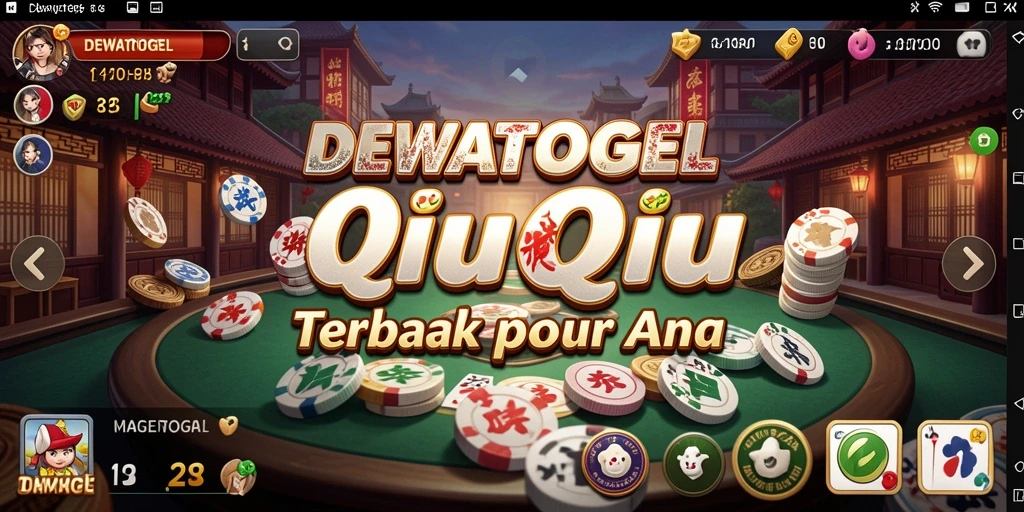 Tampilan gameplay seru dalam aplikasi DEWATOGEL QiuQiu.