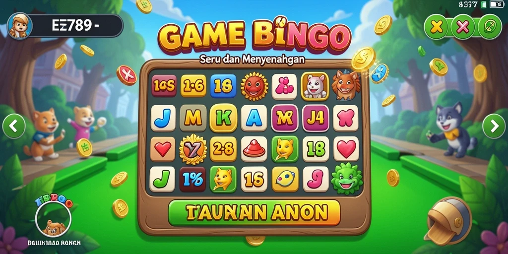 Menampilkan gameplay seru Bingo di EE789 dengan fitur menarik.