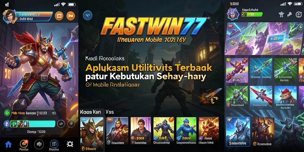 Tampilan antarmuka aplikasi FASTWIN77 yang mudah digunakan.