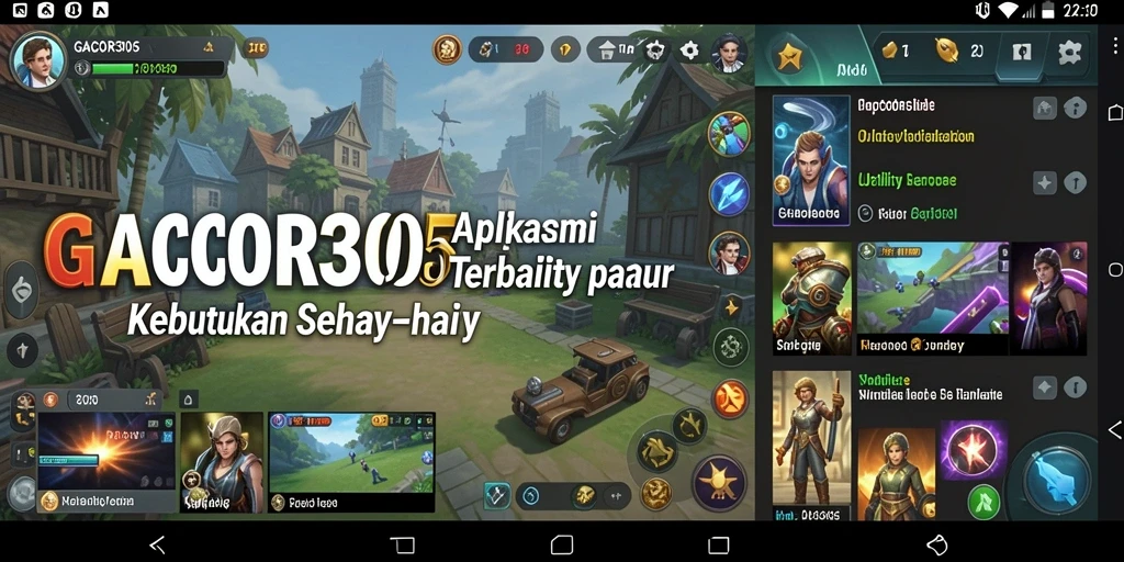 Tampilan antarmuka utama GACOR305 yang mudah dipahami.
