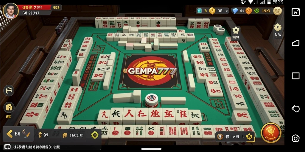 Tampilan gameplay Mahjong yang menarik dan menantang di GEMPA777.