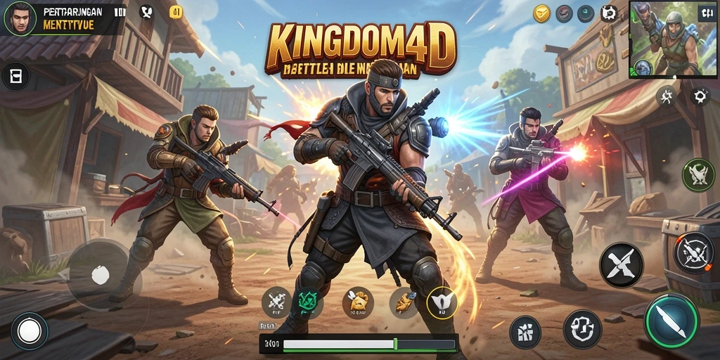 Tampilan menarik gameplay KINGDOM4D yang penuh aksi.