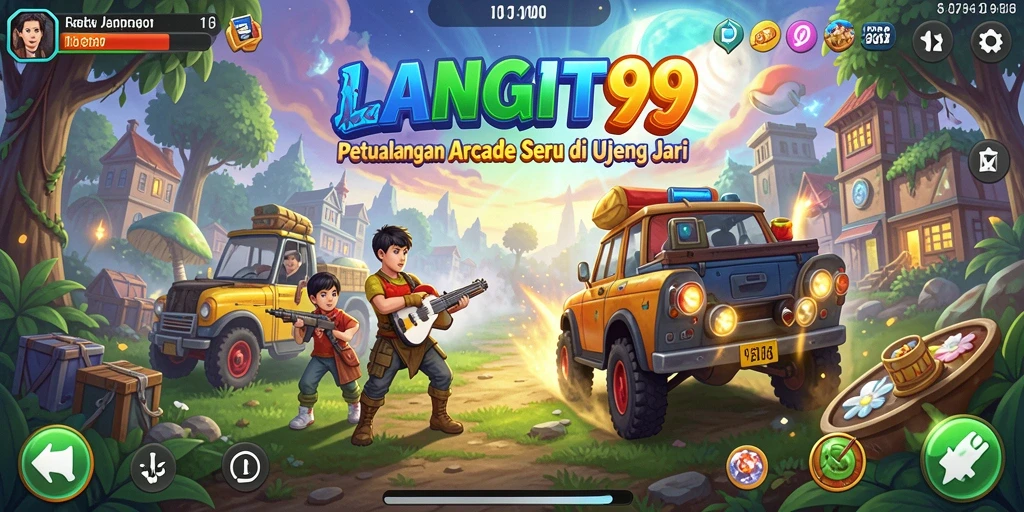 Tampilan gameplay LANGIT99 yang seru dan penuh warna.