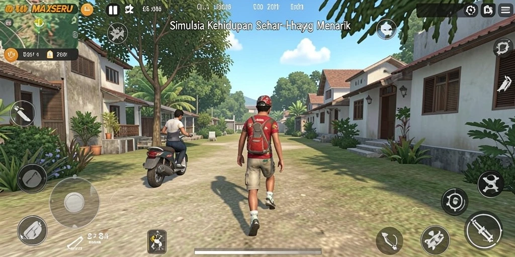 Tampilan gameplay <strong>MAXSERU</strong> yang seru dan penuh warna.