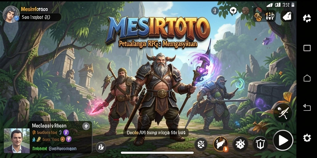 Tampilan gameplay RPG yang epik di MESIRTOTO.