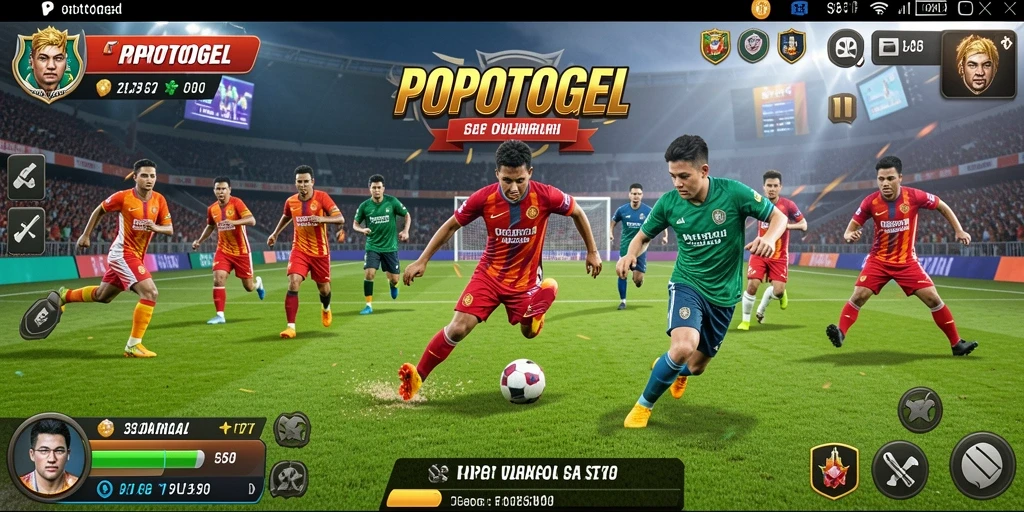 Tangkapan layar utama menunjukkan gameplay olahraga seru di POPOTOGEL.
