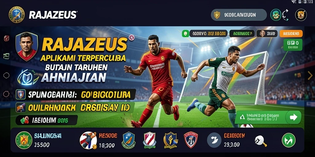 Tampilan menarik dari aplikasi taruhan olahraga RAJAZEUS.