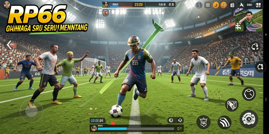 Screenshot RP66 menampilkan aksi seru dalam gameplay olahraga.