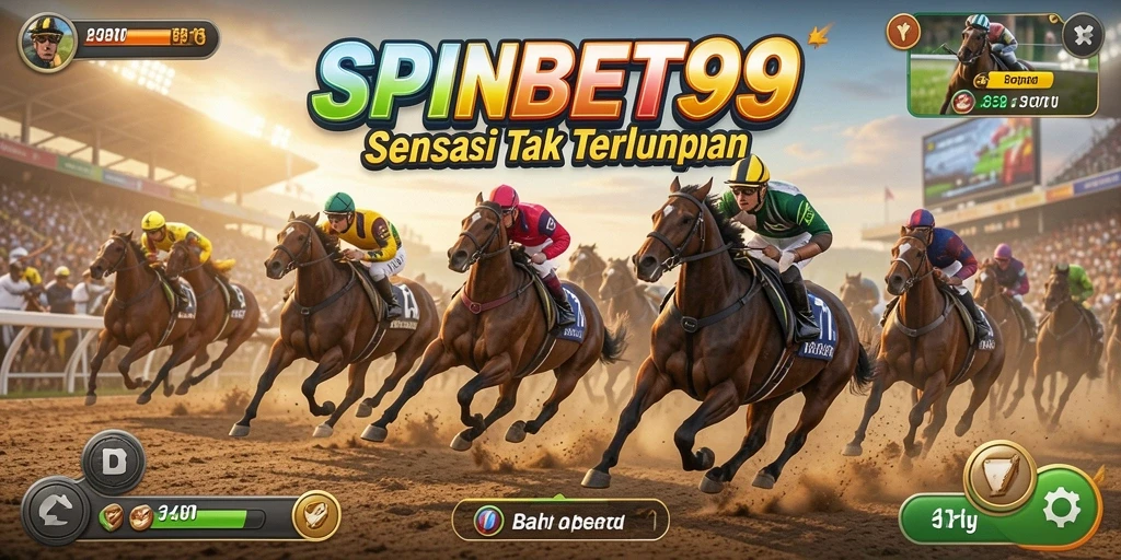 Tampilan menarik dari gameplay balapan SPINBET99 yang menegangkan.