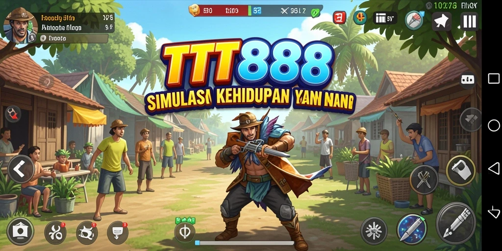 Screenshot menunjukkan gameplay seru di TTT888.