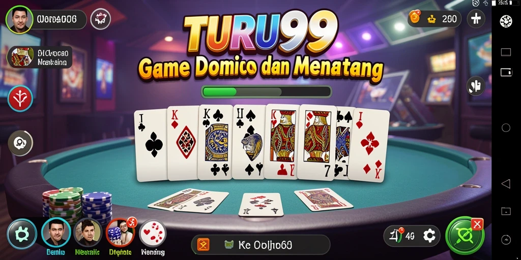 Screenshot gameplay TURU99 menampilkan serunya permainan Domino.